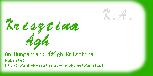 krisztina agh business card